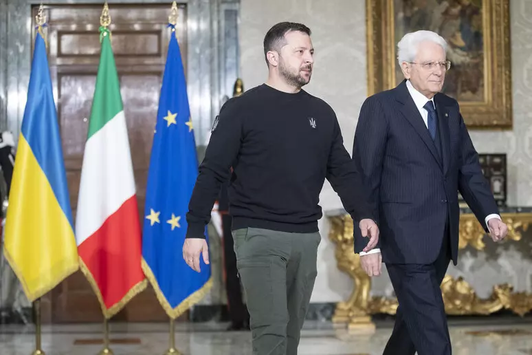 Mattarella riceve al Quirinale il presidente ucraino Zelensky