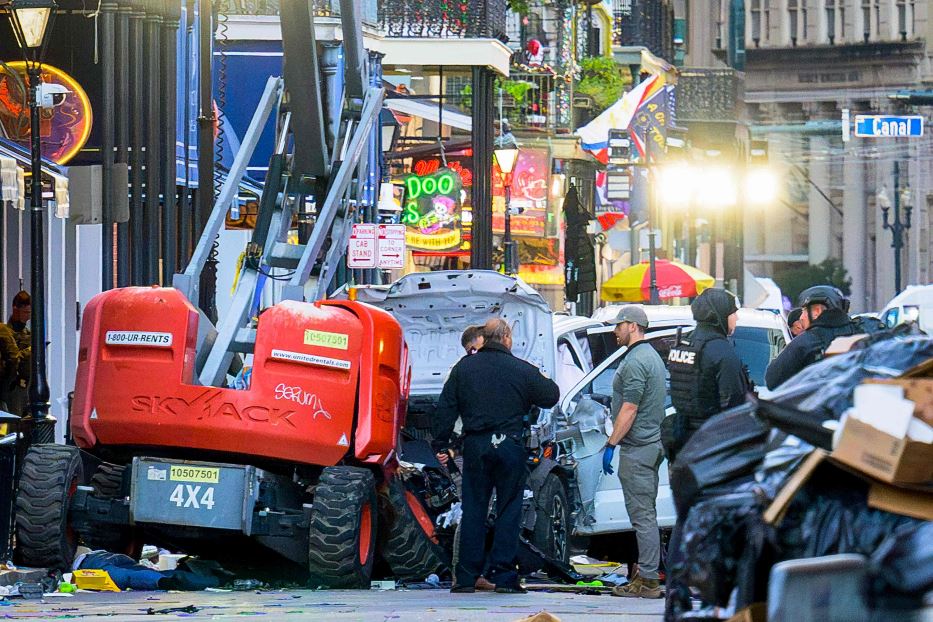 La zona dell'attacco a Bourbon Street nel cuore di New Orlerans